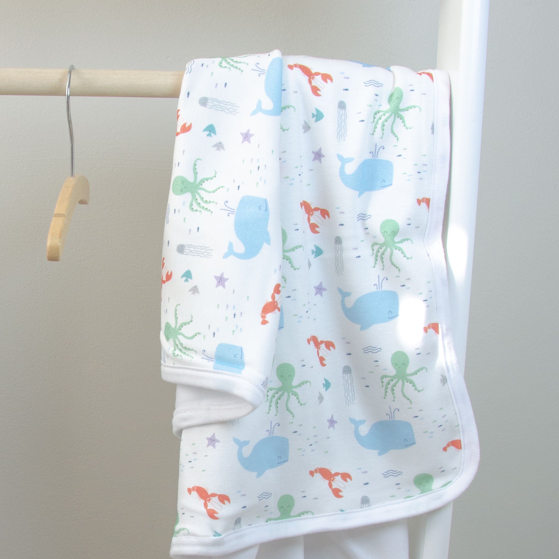 Ocean Life Blanket & Hat Gift Set