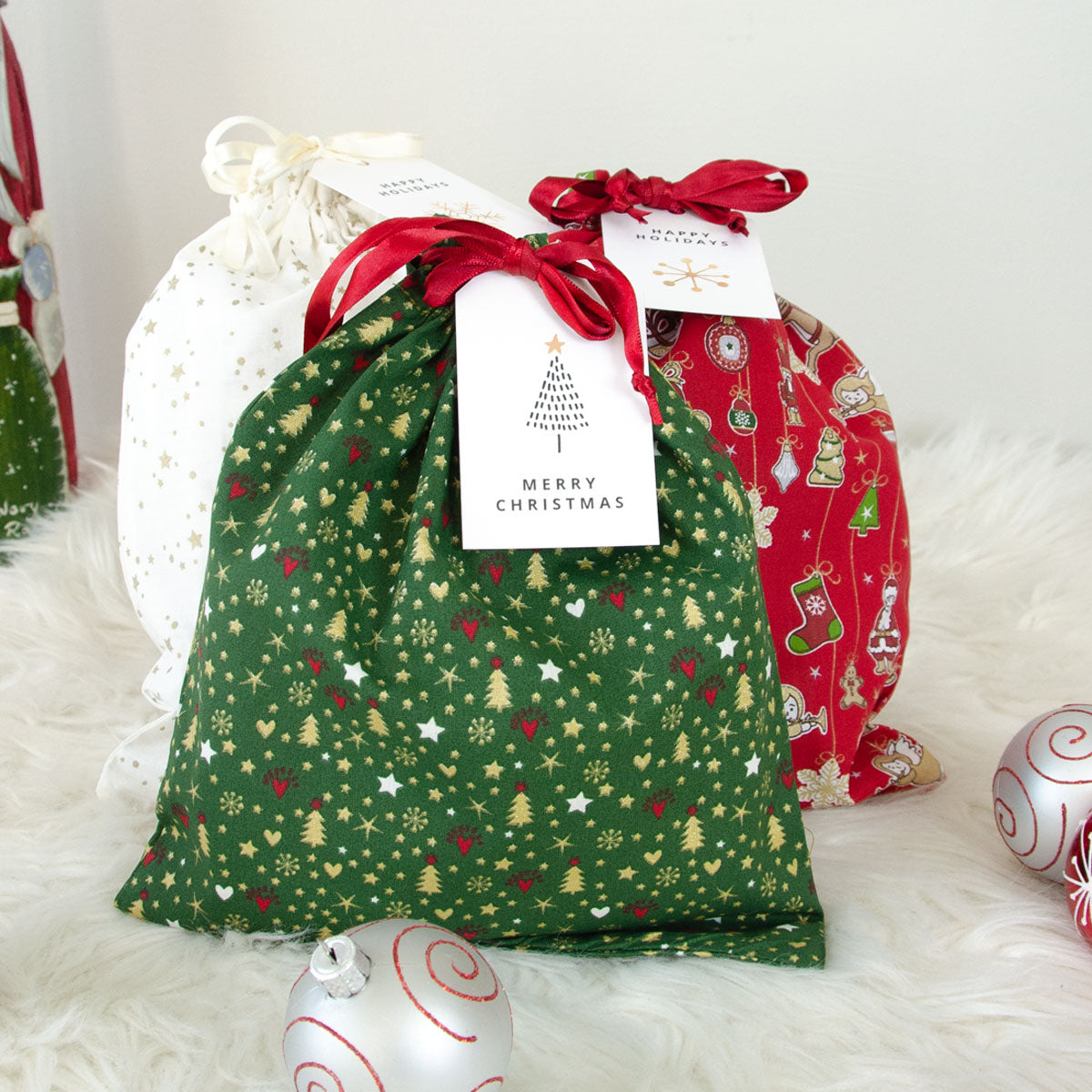 Christmas Gift Bags - Set of 3