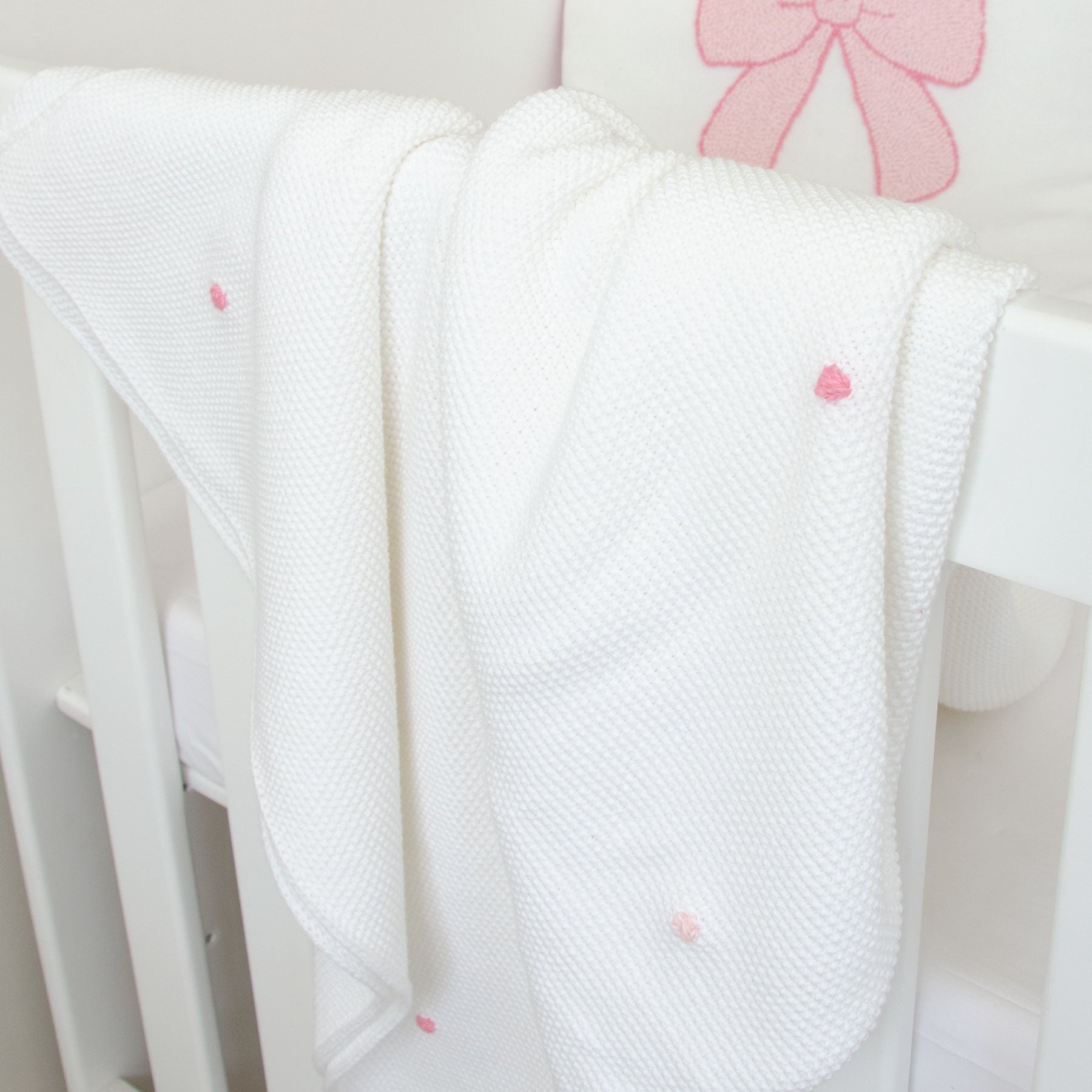 Hand-Stitched Crocheted Cot Blanket