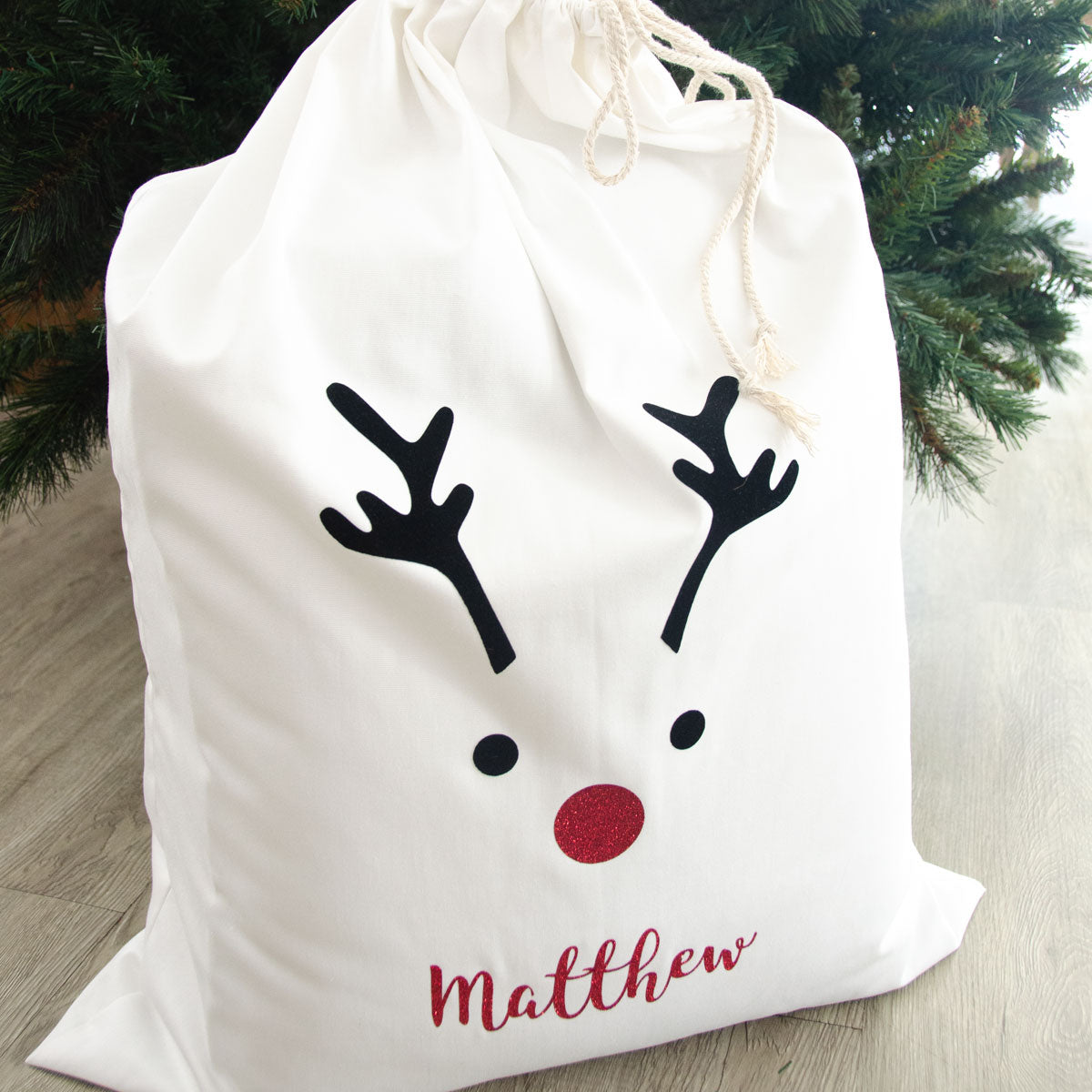 Personalised Reindeer Christmas Sack