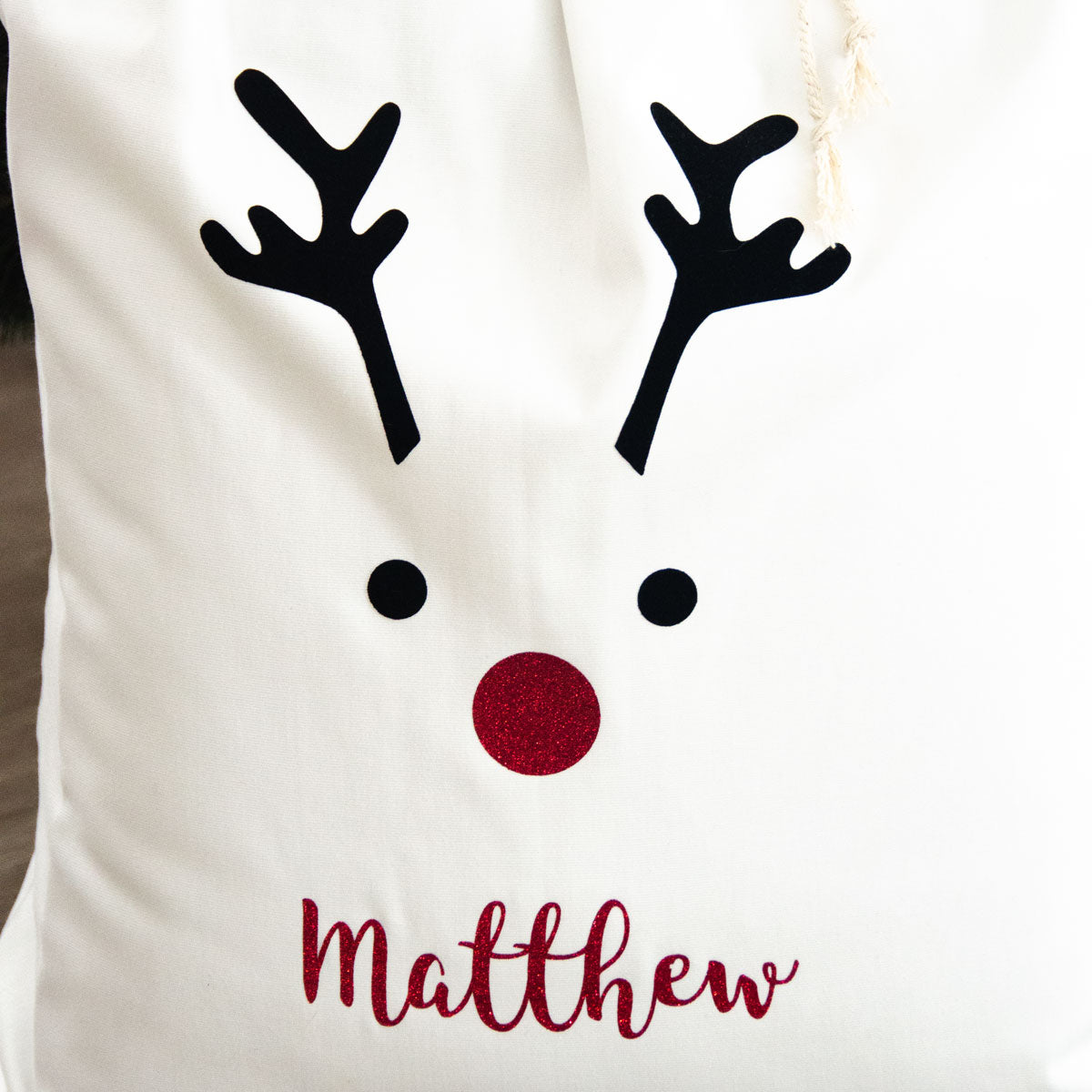 Personalised Reindeer Christmas Sack