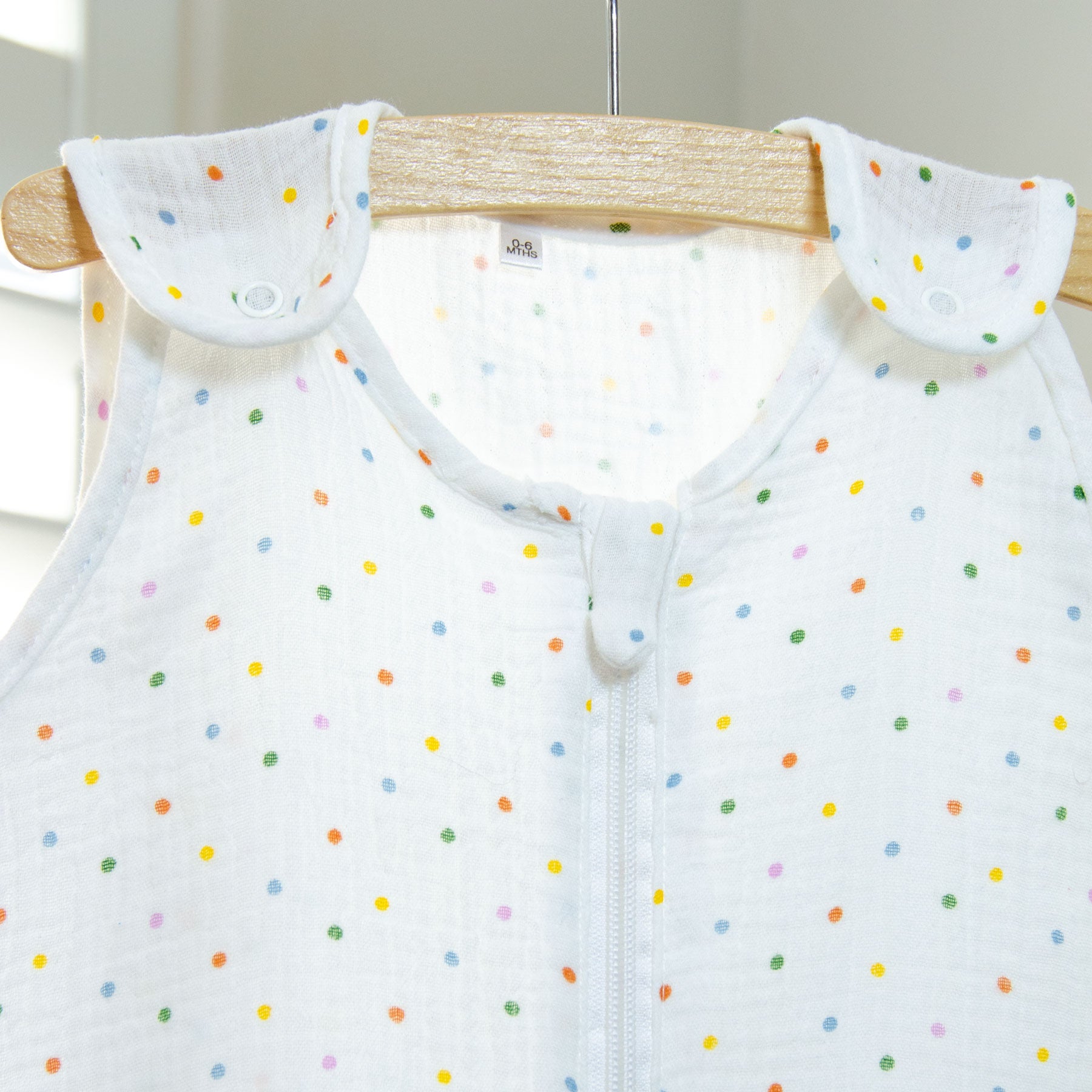 Spotty Muslin Summer Sleeping Bag & Blanket Set