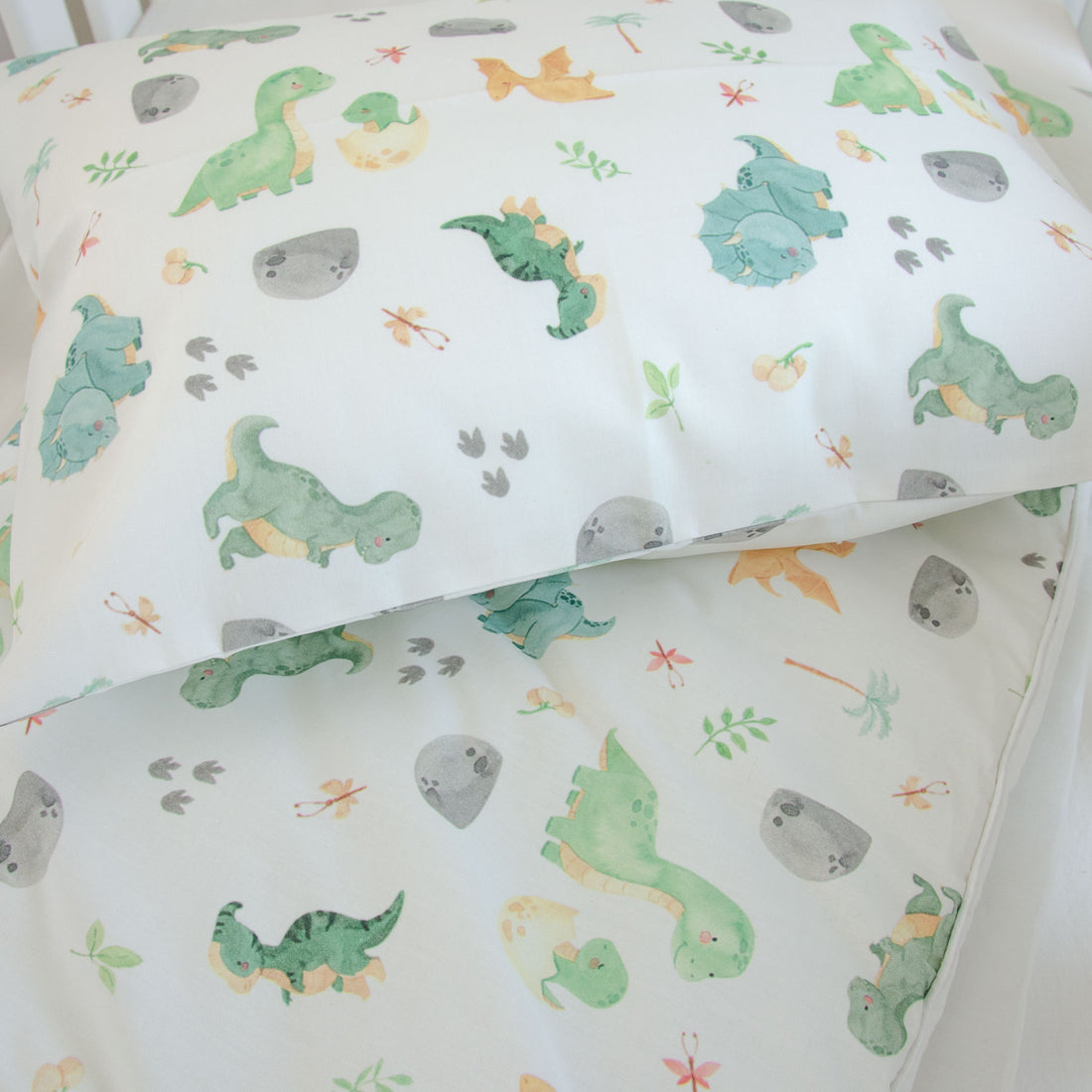 Delightful Dino Cot Comforter &amp; Pillowcase Set