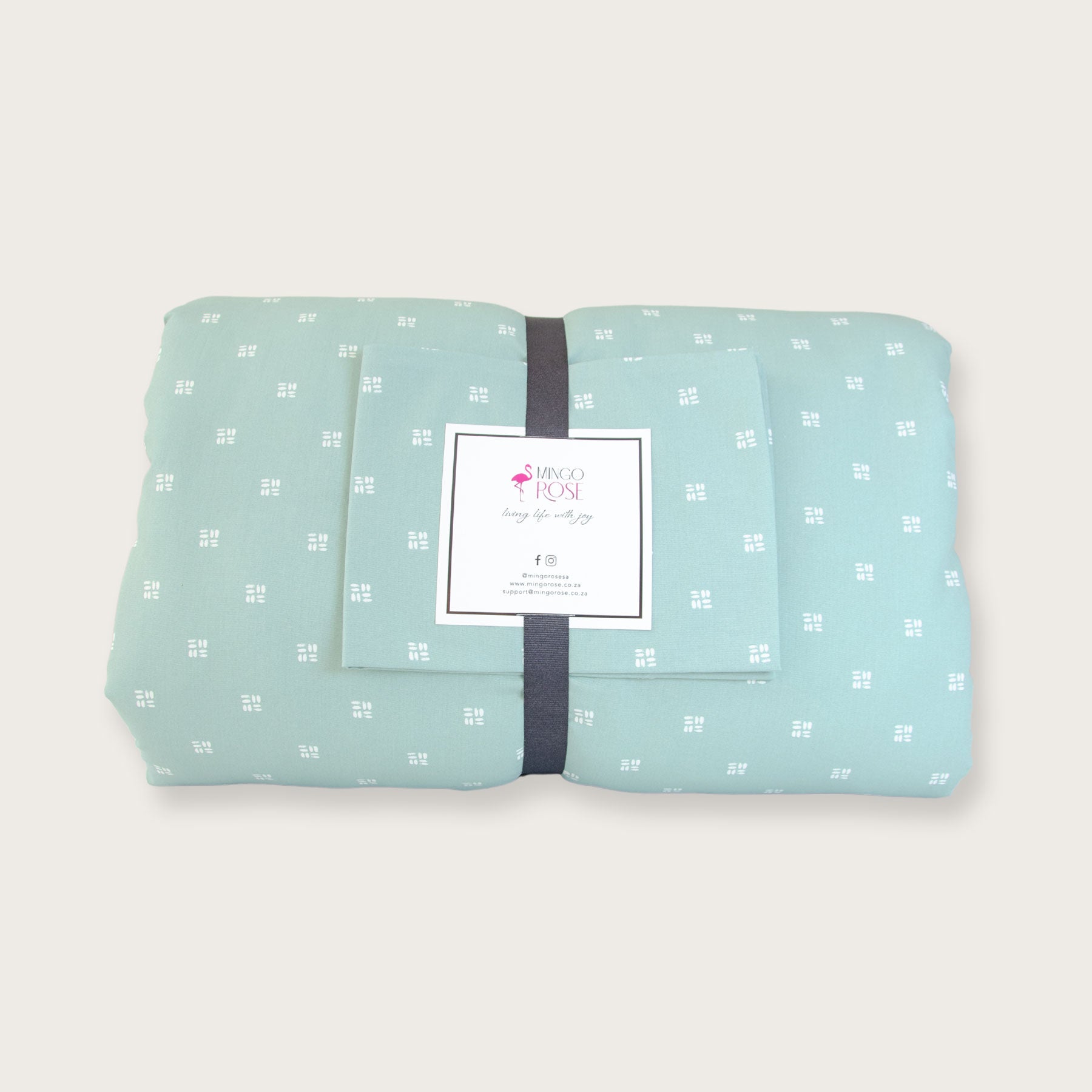 Soothing Sage Cot Comforter &amp; Pillowcase Set