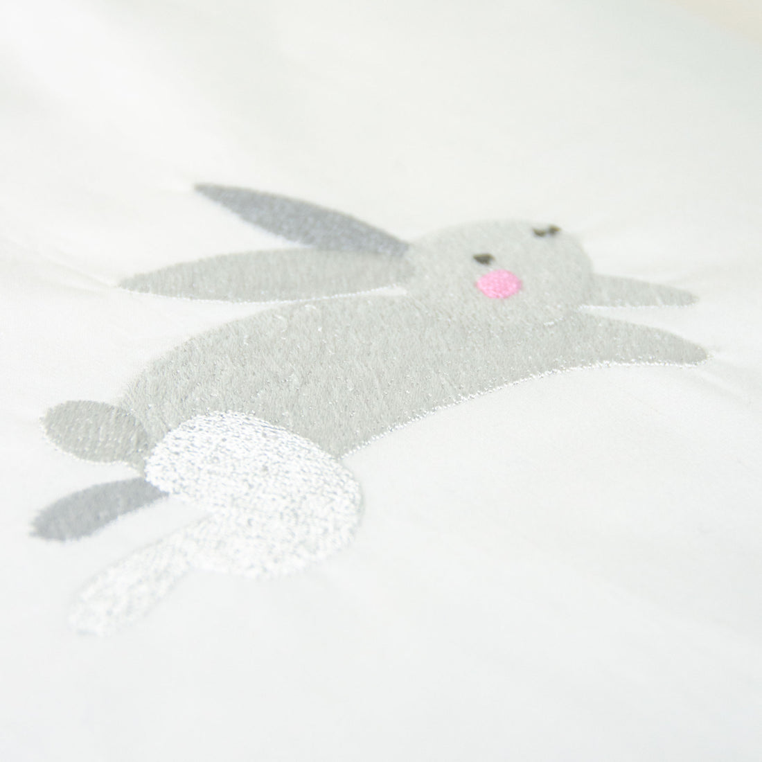 Bunny Embroidered Cushion Cover