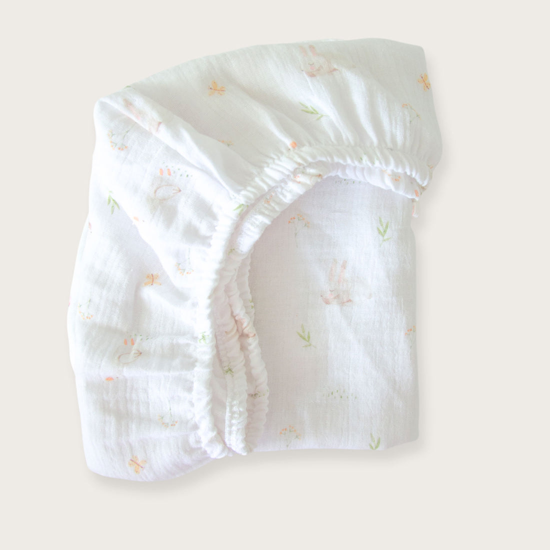 Farm Babies Moses Basket Muslin Fitted Sheet