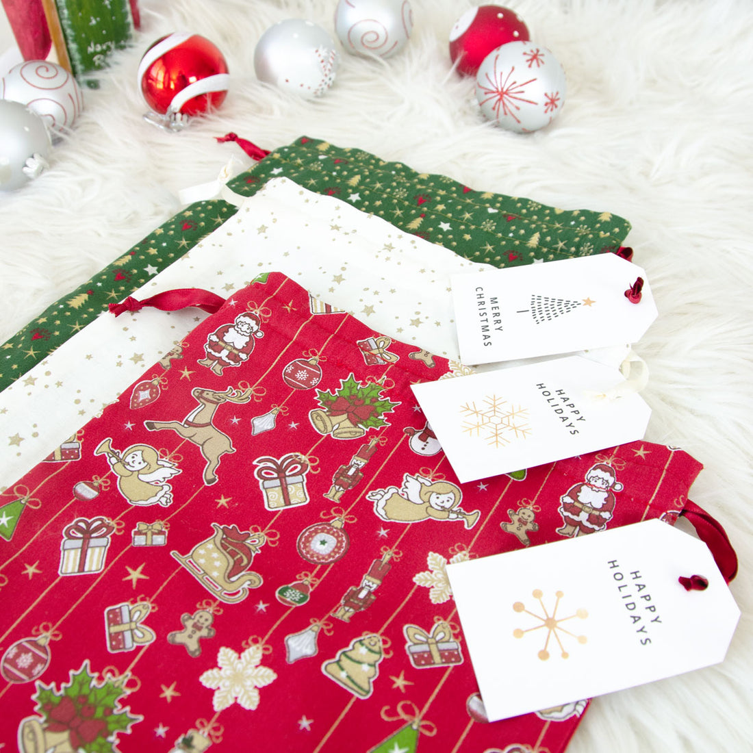 Christmas Gift Bags - Set of 3