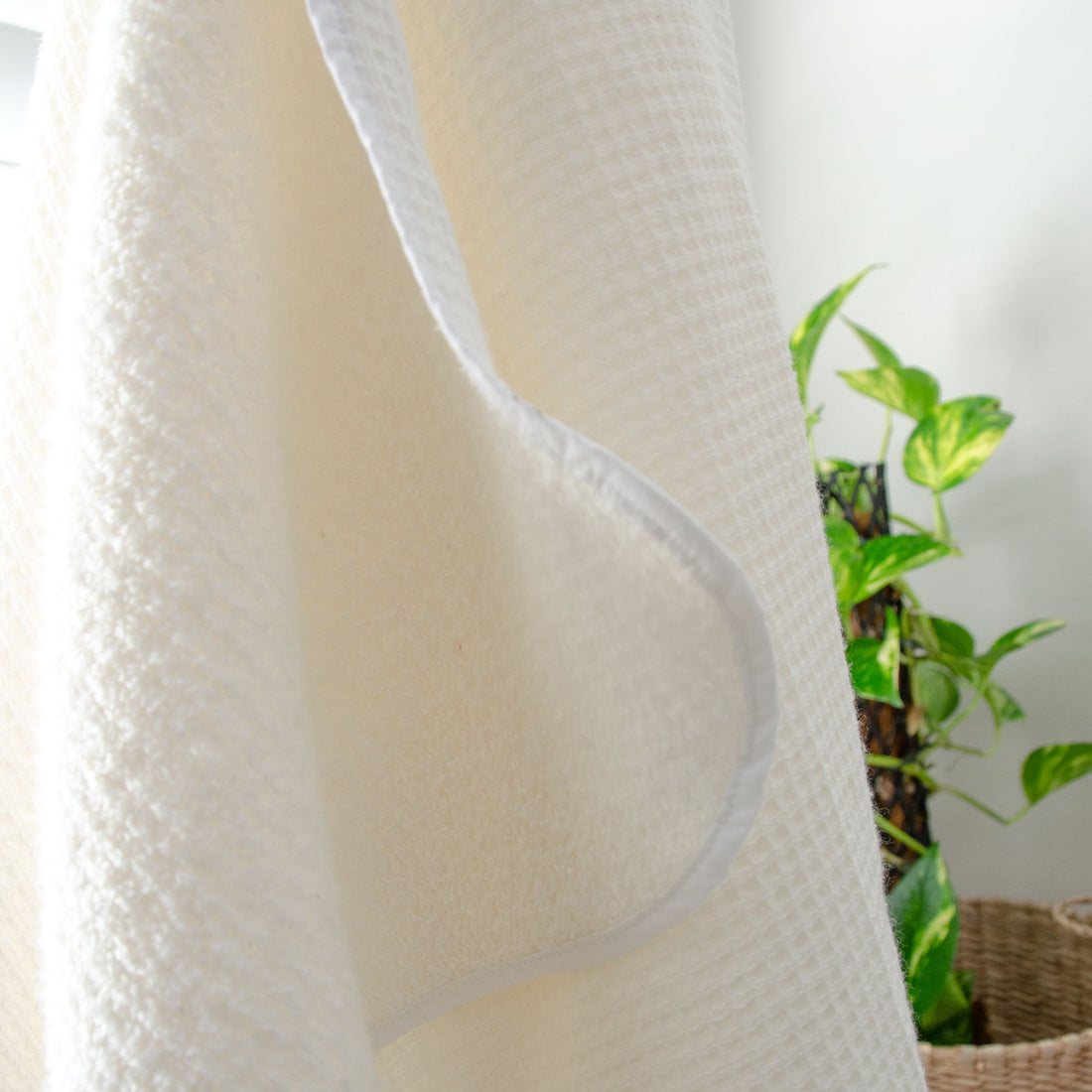 Waffle-Weave Hooded Towel