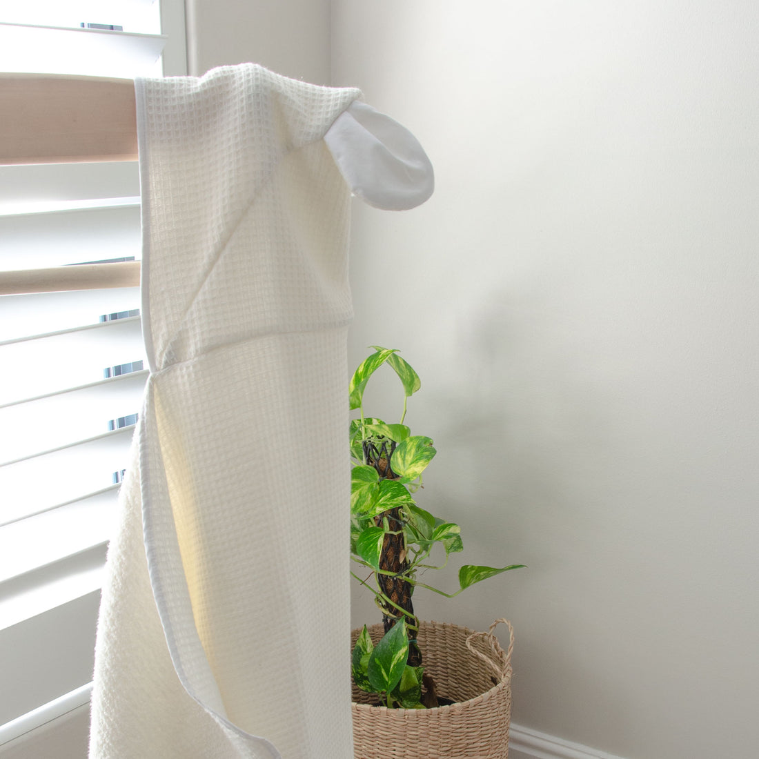 Waffle-Weave Hooded Towel