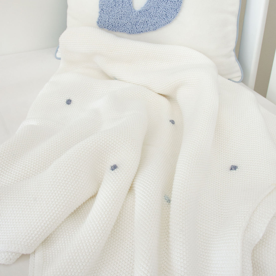 Hand-Stitched Crocheted Cot Blanket