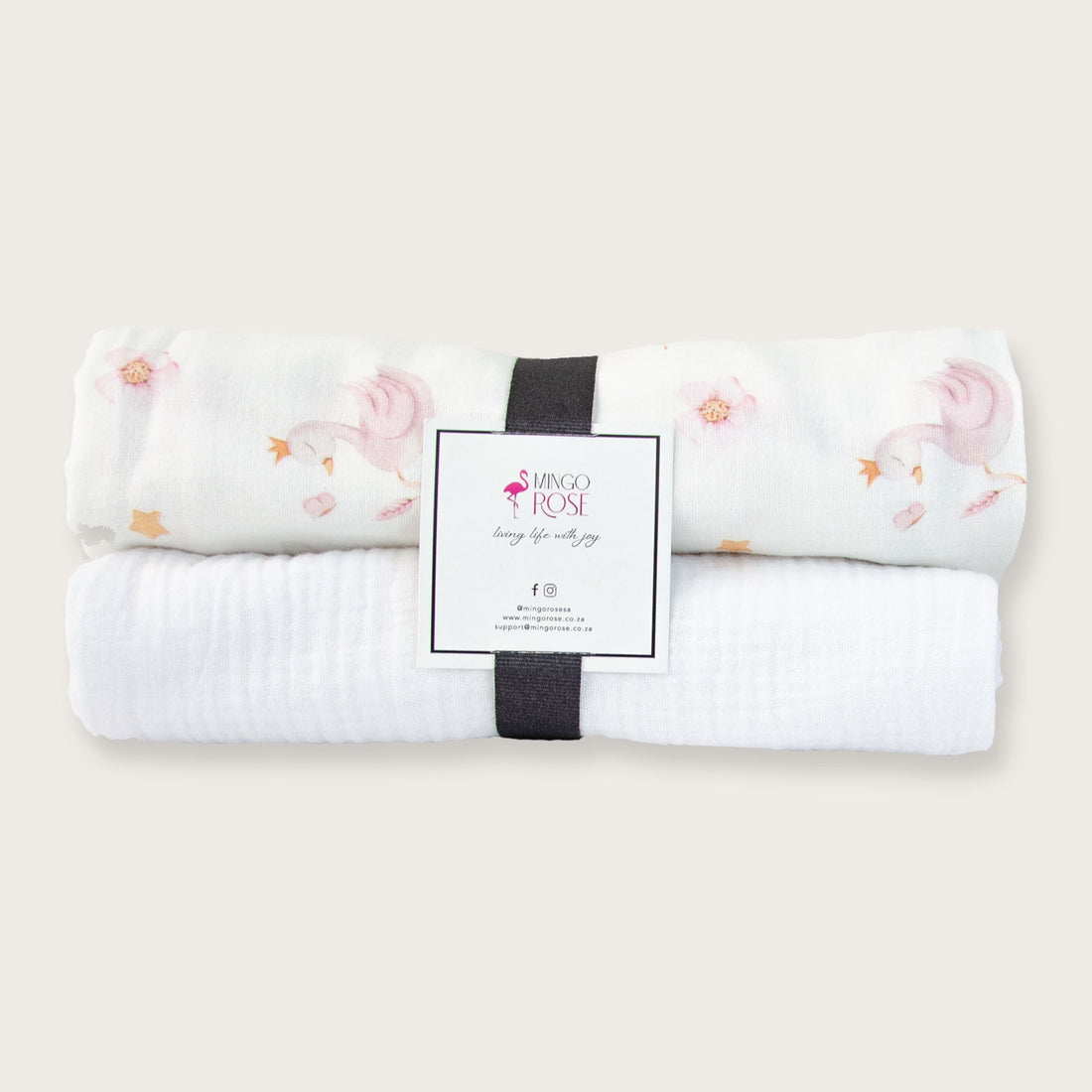 Swan Muslin Blanket Swaddles