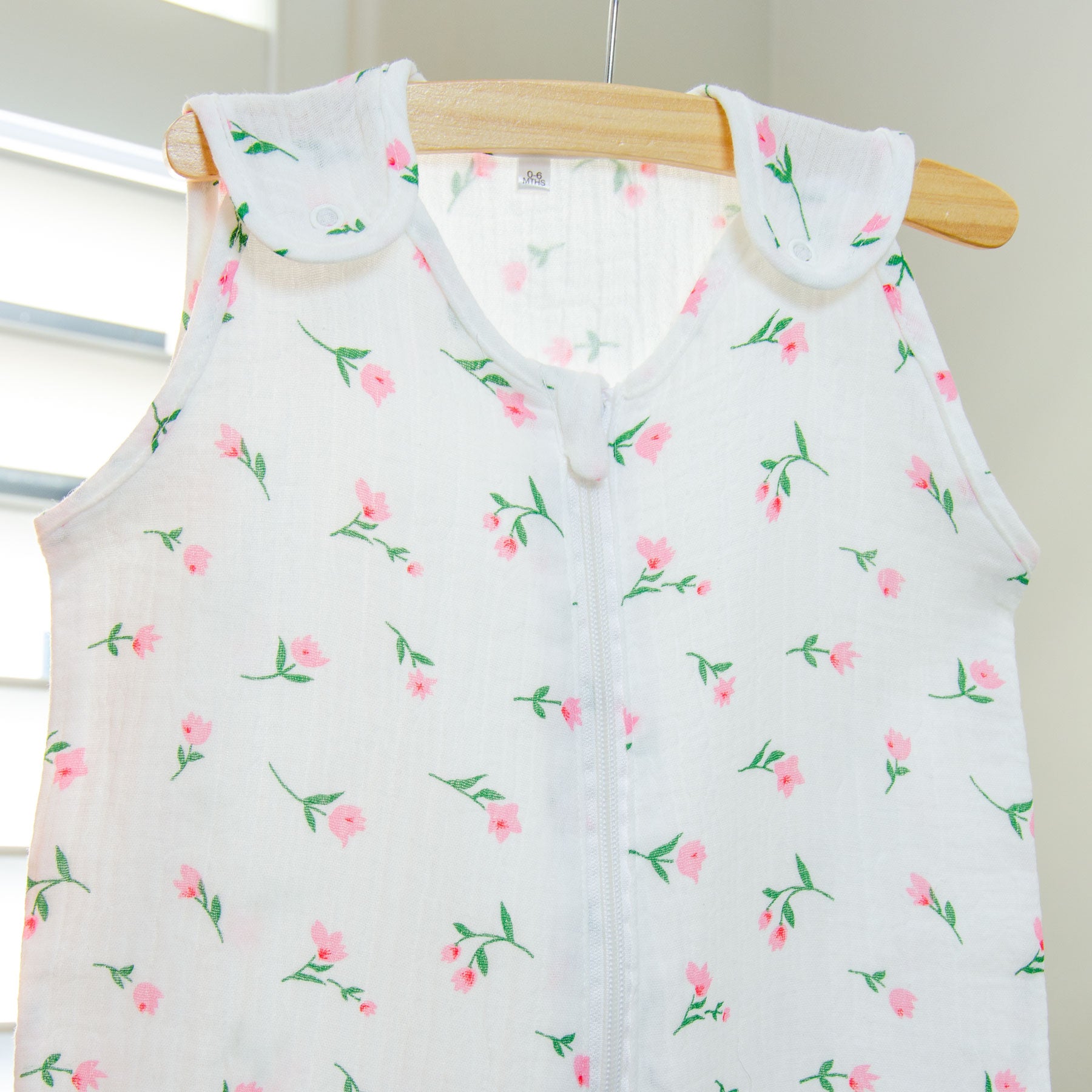 Floral Muslin Summer Sleeping Bag &amp; Blanket Set