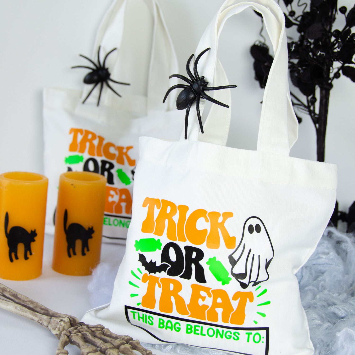 Personalised Halloween Treat Bags - Pair